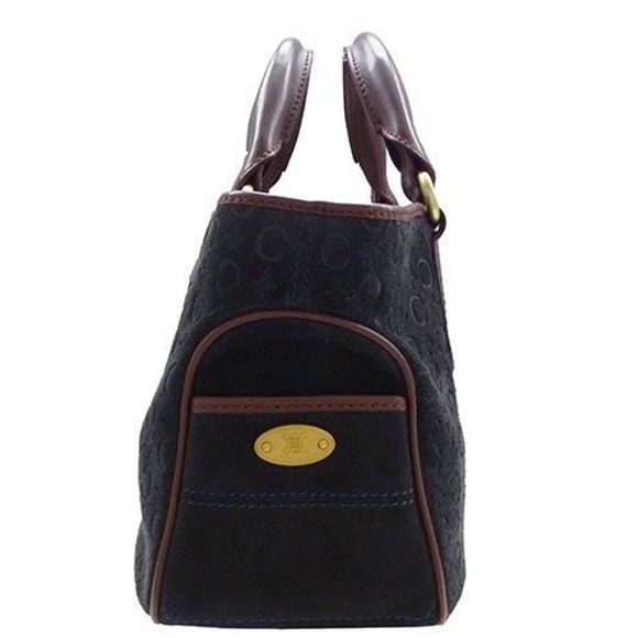 Celine Bag Women's Brand Tote Handbag Suede Leather Boogie Bag Black Bordeaux - Picture 4 of 10